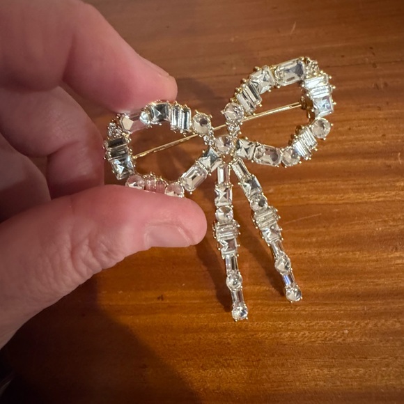 J. Crew Crystal Bow Brooch - Picture 2 of 3